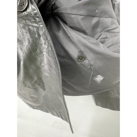 Ellen Tracy 100% Leather Jacket Women 12 Black Grunge Retro Y2K Moto Preppy - Picture 5 of 7